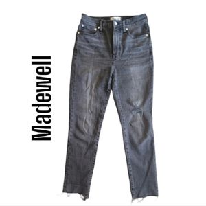 Madewell Women's Perfect Vintage Straight Jean - Dark Gray/Black